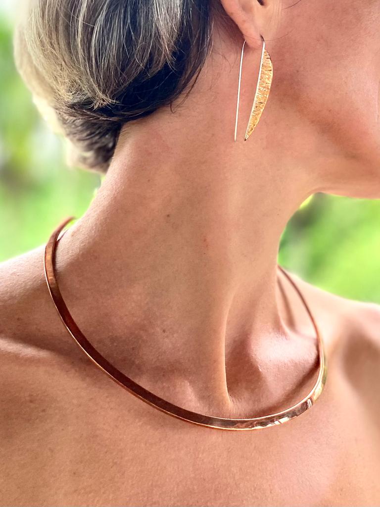 Blanka Shimmery Copper Necklace | Flat