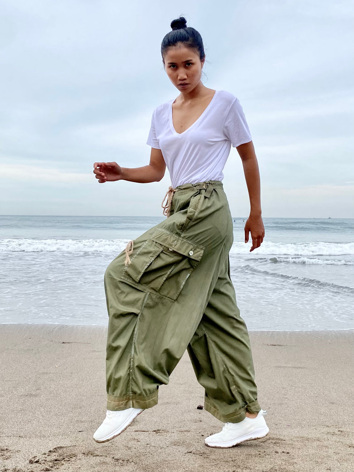 Anika Plant Dyed Organic Cotton Cargo Pants | Imperfect Green