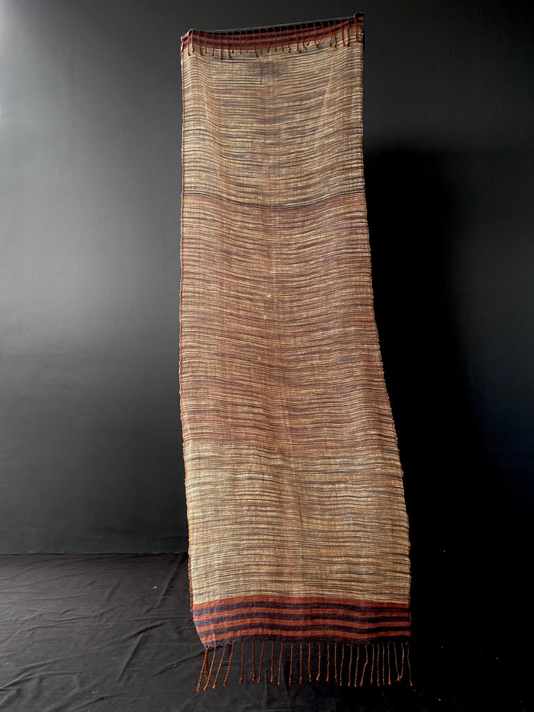 Cielo Plant Dyed Handloom Woven Cotton Scarf | Browns