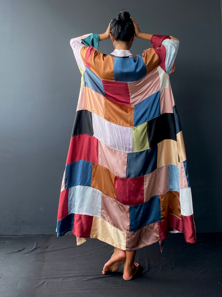 Matadewi Upcycled Patchwork Silk Kimono Wrap | Ubud