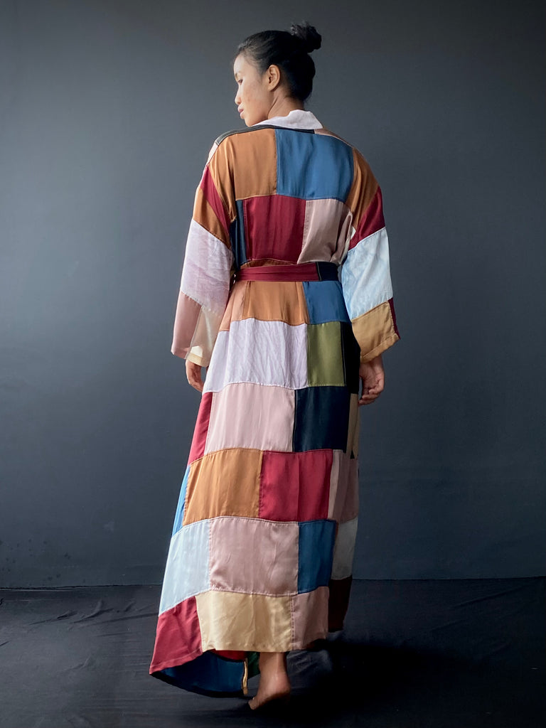 Matadewi Upcycled Patchwork Silk Kimono Wrap | Ubud