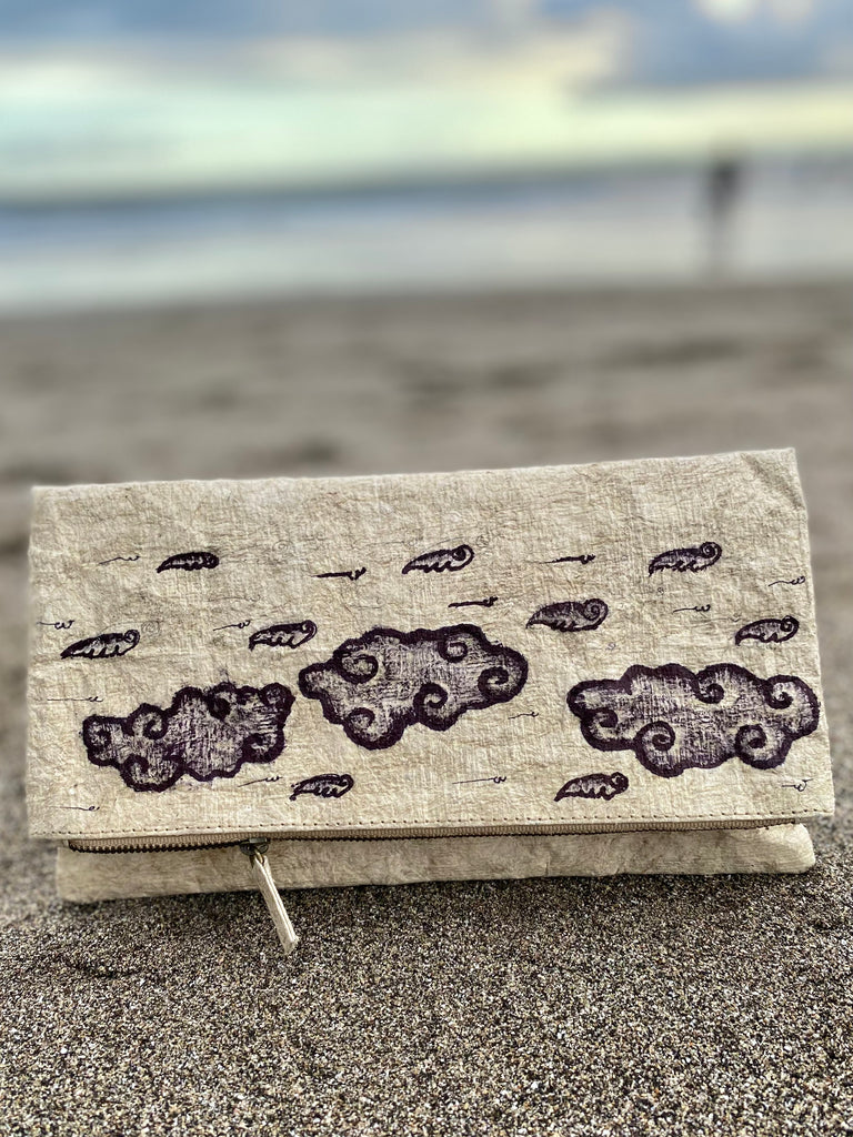 Batuan Handpainted Barkcloth Folding Pouch | Fly Free by Pratiwi